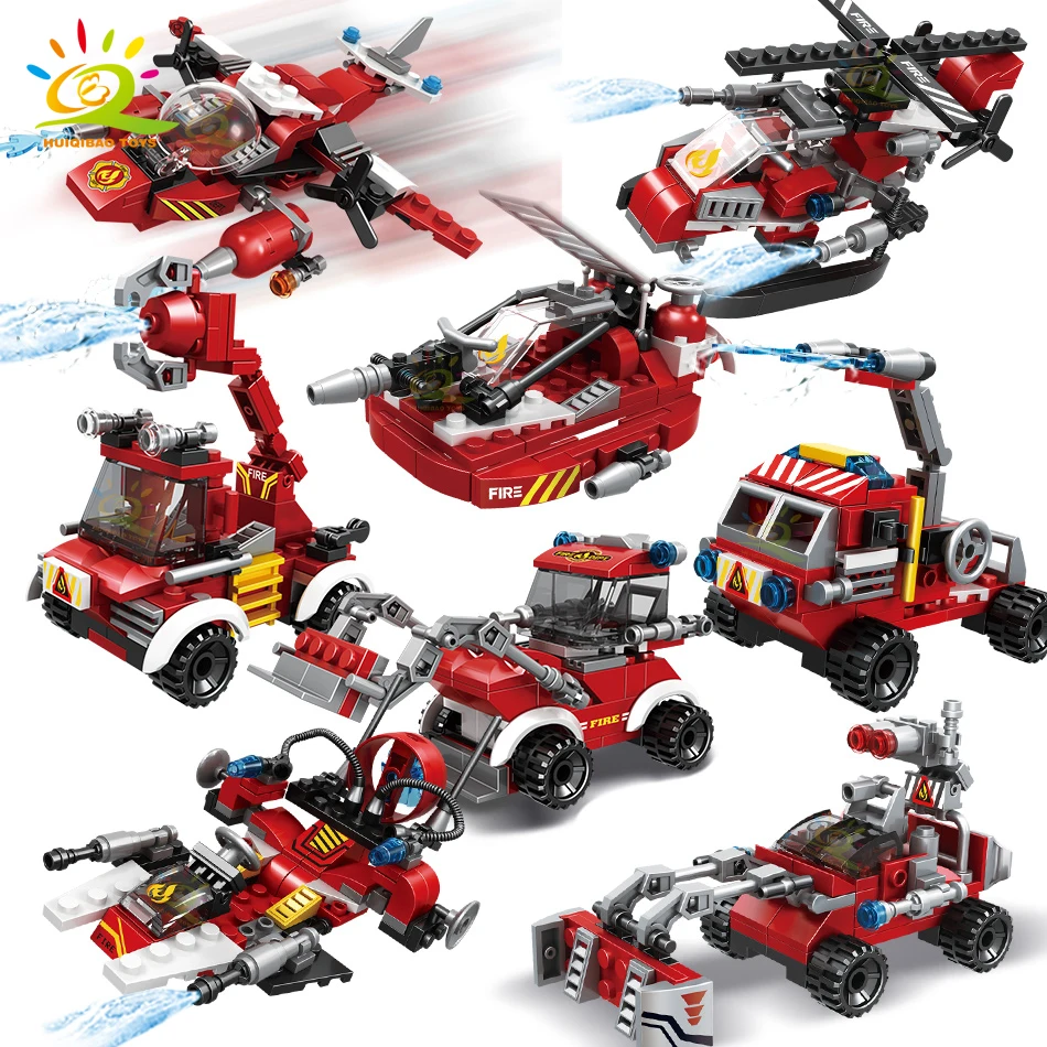 806pcs 8in1 City Fire Truck Model Building Blocks Firefighting Set Fireman Figures Bricks Construction Toy for Children
806pcs 8in1 City Fire Truck Model Building Blocks Firefighting Set Fireman Figures Bricks Construction Toy for Children