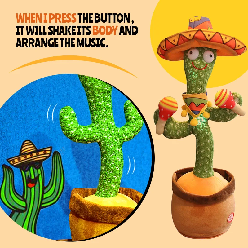 Dancing Cactus Toy Electronic Shake Dancing Toy With The Dong Plush Cute Dancing Cactus Early Childhood Education Toy
Dancing Cactus Toy Electronic Shake Dancing Toy With The Dong Plush Cute Dancing Cactus Early Childhood Education Toy