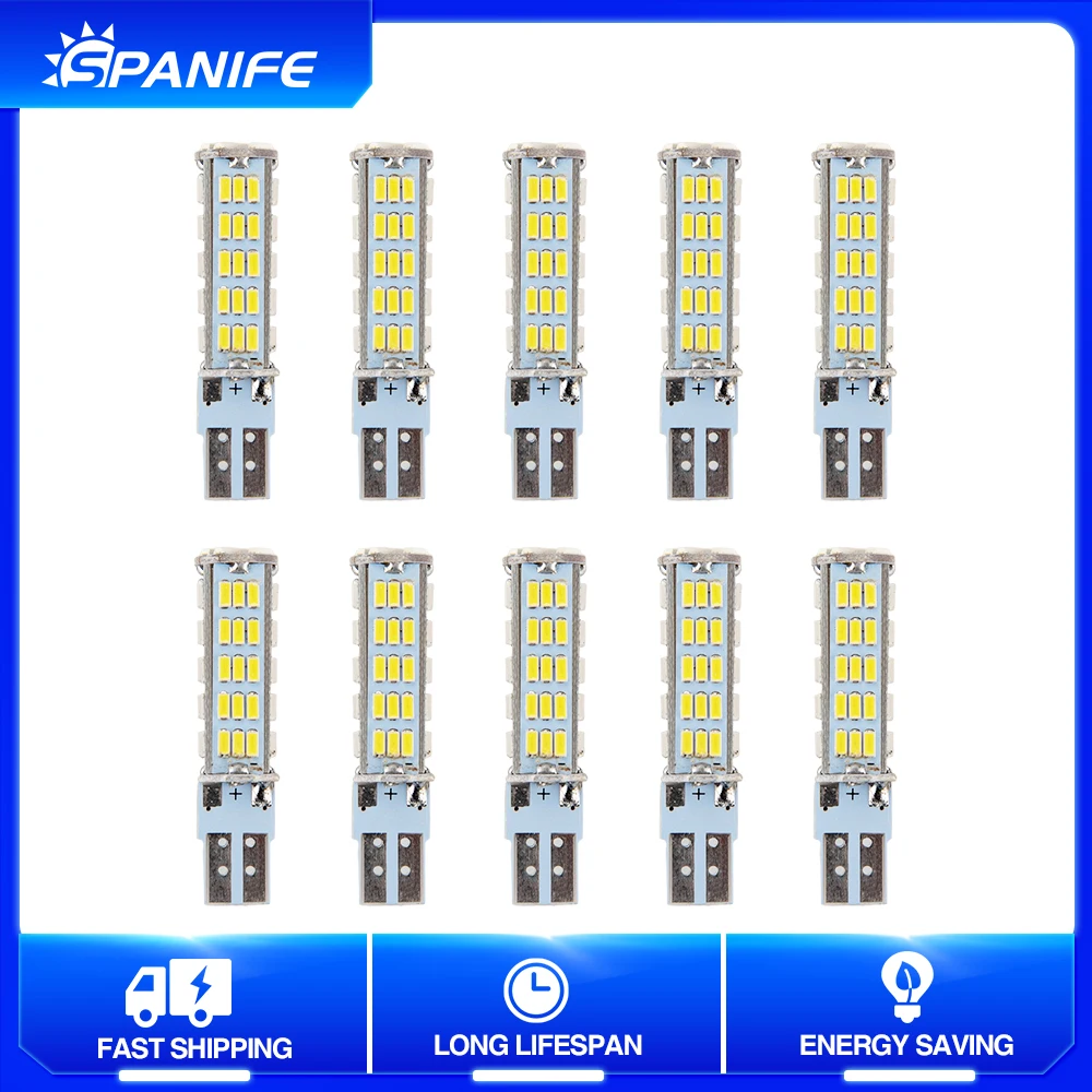 Spanife 10pcs T10 W5W 194 Led Bulbs 3014-68SMD For Car Accessories Canbus No Error 12V 6500k White Auto Lamp Reverse Lights
Spanife 10pcs T10 W5W 194 Led Bulbs 3014-68SMD For Car Accessories Canbus No Error 12V 6500k White Auto Lamp Reverse Lights