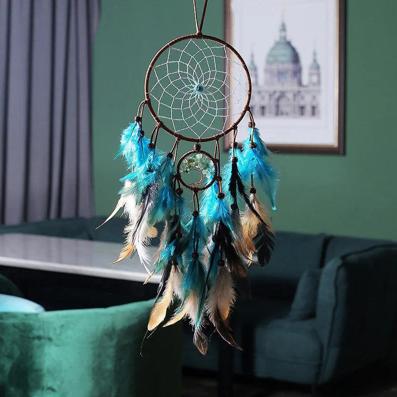Handmade Dream Catcher Tree Of Life Pendant Hanging Handicrafts Gifts To Friends Wind Chimes Decor Creative Feather Ornaments
Handmade Dream Catcher Tree Of Life Pendant Hanging Handicrafts Gifts To Friends Wind Chimes Decor Creative Feather Ornaments