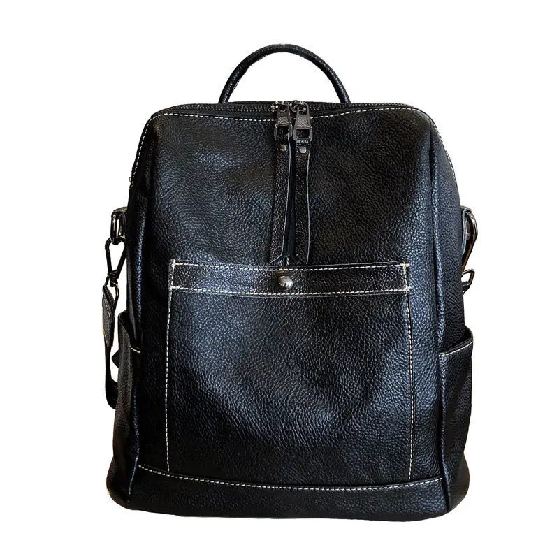 Fashion Casual Black Pu Leather Backpack Women All-match Outdoor Travel Shoulder Bag Storage Ladies Bag Girl School Tote Packbag
Fashion Casual Black Pu Leather Backpack Women All-match Outdoor Travel Shoulder Bag Storage Ladies Bag Girl School Tote Packbag