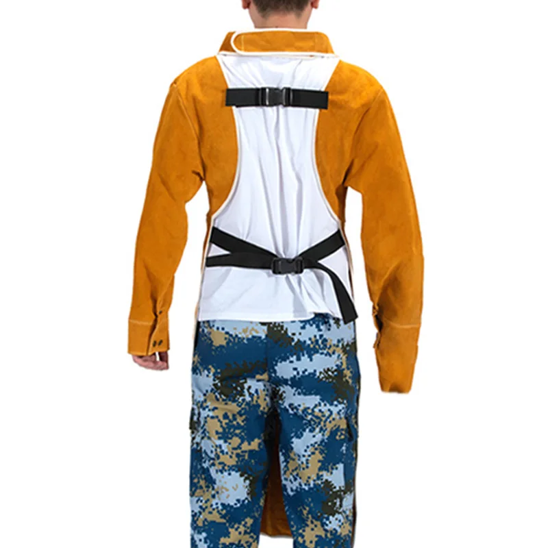 105cm Leather Welding Apron Flame Retardant Long Sleeve Welder Protective Clothing Durable Wear-Resistant Anti-Scalding Aprons
105cm Leather Welding Apron Flame Retardant Long Sleeve Welder Protective Clothing Durable Wear-Resistant Anti-Scalding Aprons