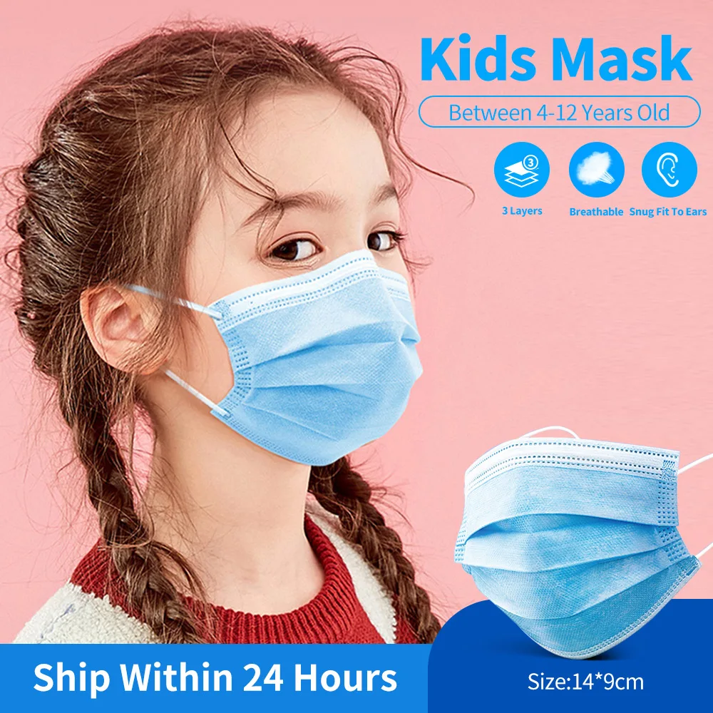 50/100Pcs kids Mask Disposable 3 Layers Anti-dust Masks Kids Baby Mouth Mask Soft Non Woven Protective Children Mouth Face Cover 
50/100Pcs kids Mask Disposable 3 Layers Anti-dust Masks Kids Baby Mouth Mask Soft Non Woven Protective Children Mouth Face Cover