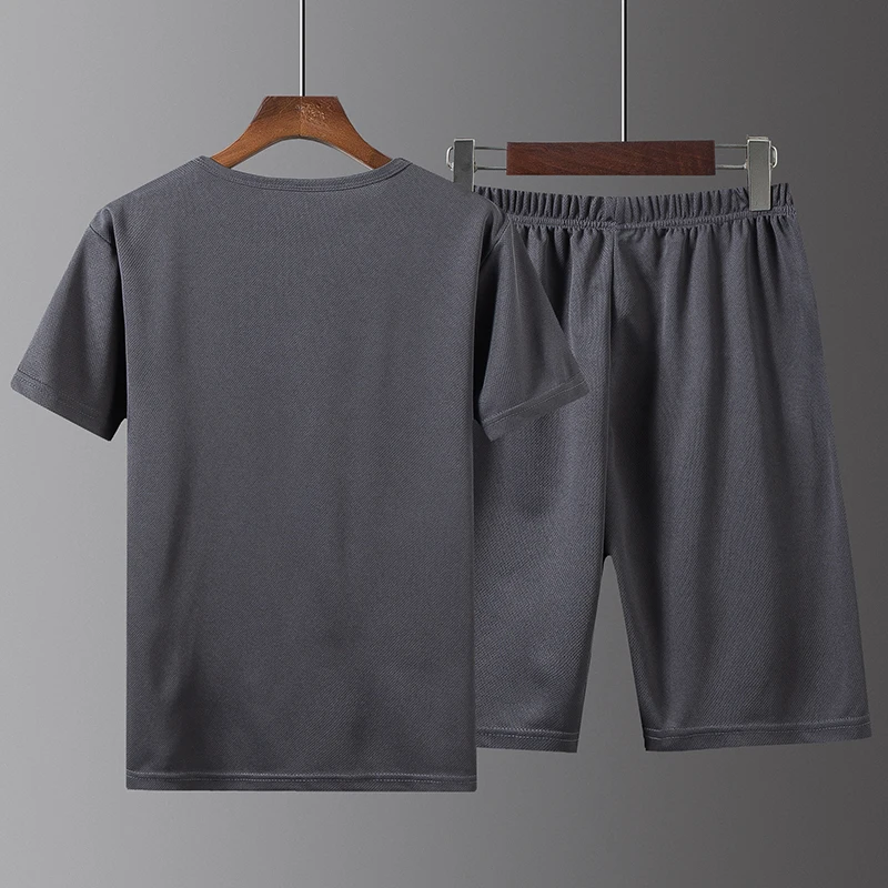 Men's casual suit summer ice silk short sleeve T-shirt new shorts sportswear t-shirt men's two-piece suit
Men's casual suit summer ice silk short sleeve T-shirt new shorts sportswear t-shirt men's two-piece suit
