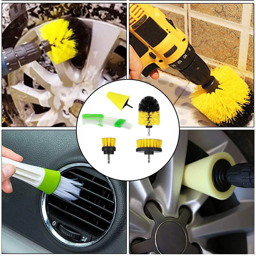 Detailing Brush Set Car Cleaning Brushes Power Scrubber Drill Brush For Car Leather Air Vents Rim Polisher Bathroom Cleaning Kit
Detailing Brush Set Car Cleaning Brushes Power Scrubber Drill Brush For Car Leather Air Vents Rim Polisher Bathroom Cleaning Kit