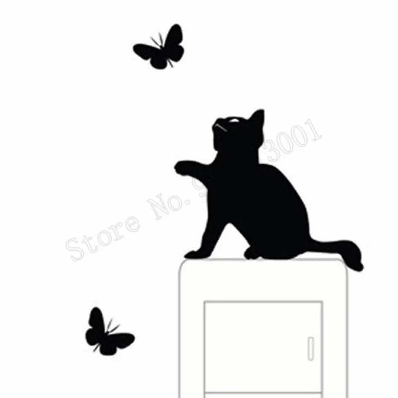 Wall Sticker Room Decoration Cute Cat With batterfly Decor Beauty Light Switch Poster Mural Decals LY884
Wall Sticker Room Decoration Cute Cat With batterfly Decor Beauty Light Switch Poster Mural Decals LY884