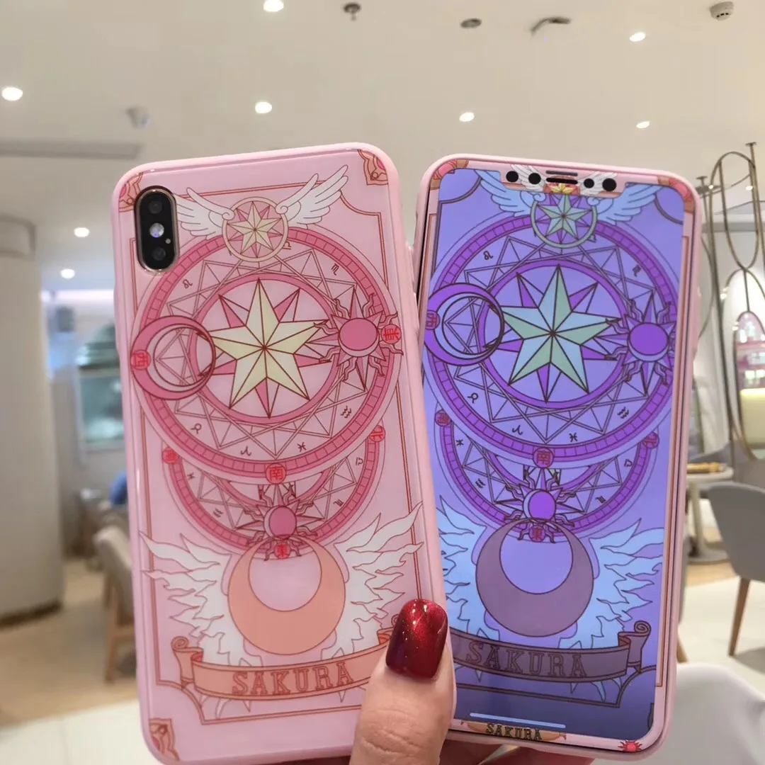 Закаленное стекло с мультяшным рисунком для iPhone 11 Pro Max XS X XR 7 8 Plus защита экрана +