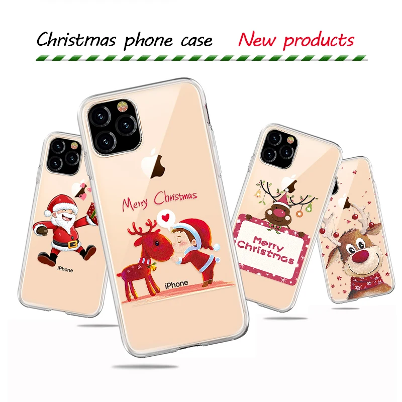 Чехол для iPhone 11 Pro Max 2020 с новогодним и рождественским рисунком чехол Санта