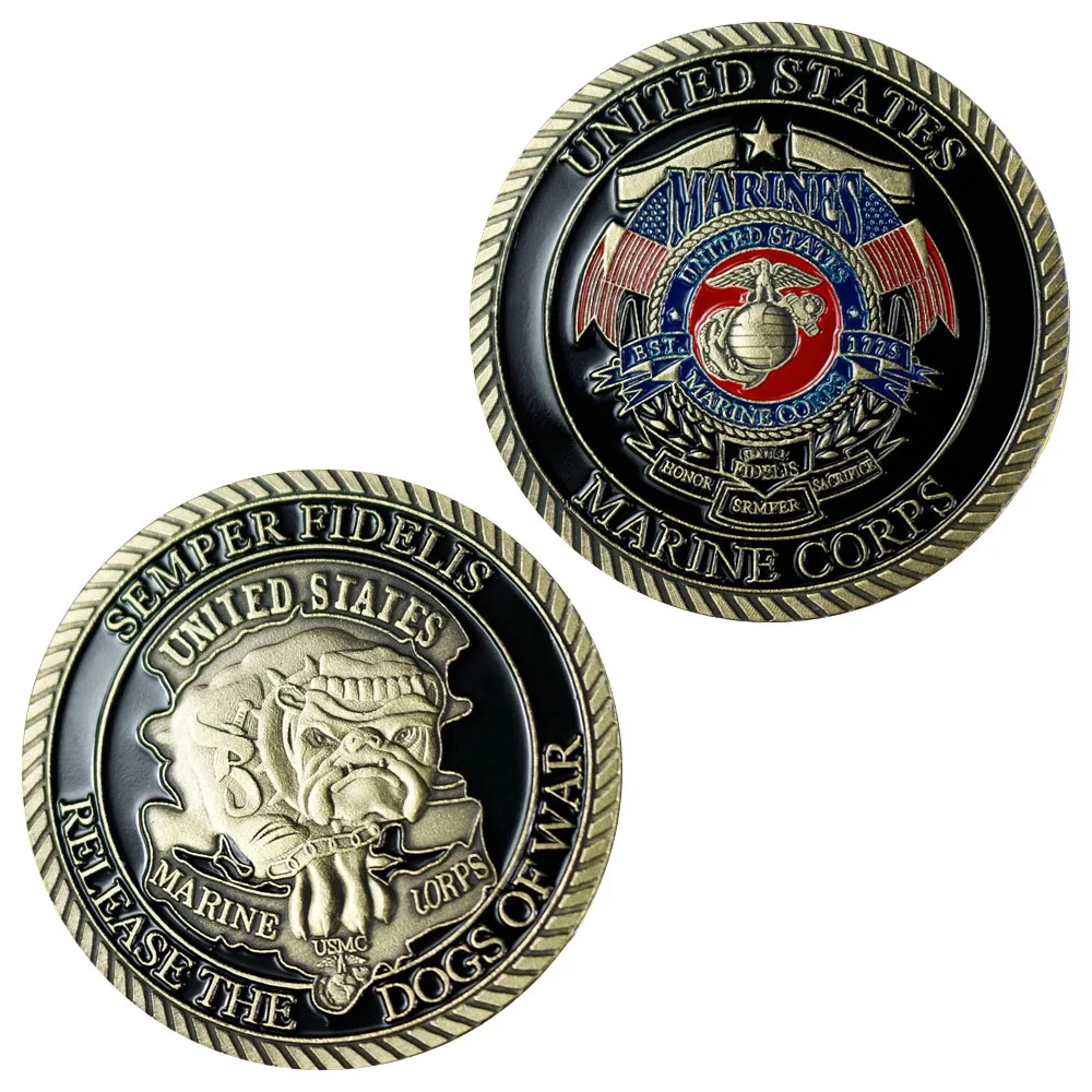 United States Marine Corps USMC Souvenir Semper Fidelis Military Coin Copper Plated Commemorative Coin Challenge Coin 
United States Marine Corps USMC Souvenir Semper Fidelis Military Coin Copper Plated Commemorative Coin Challenge Coin