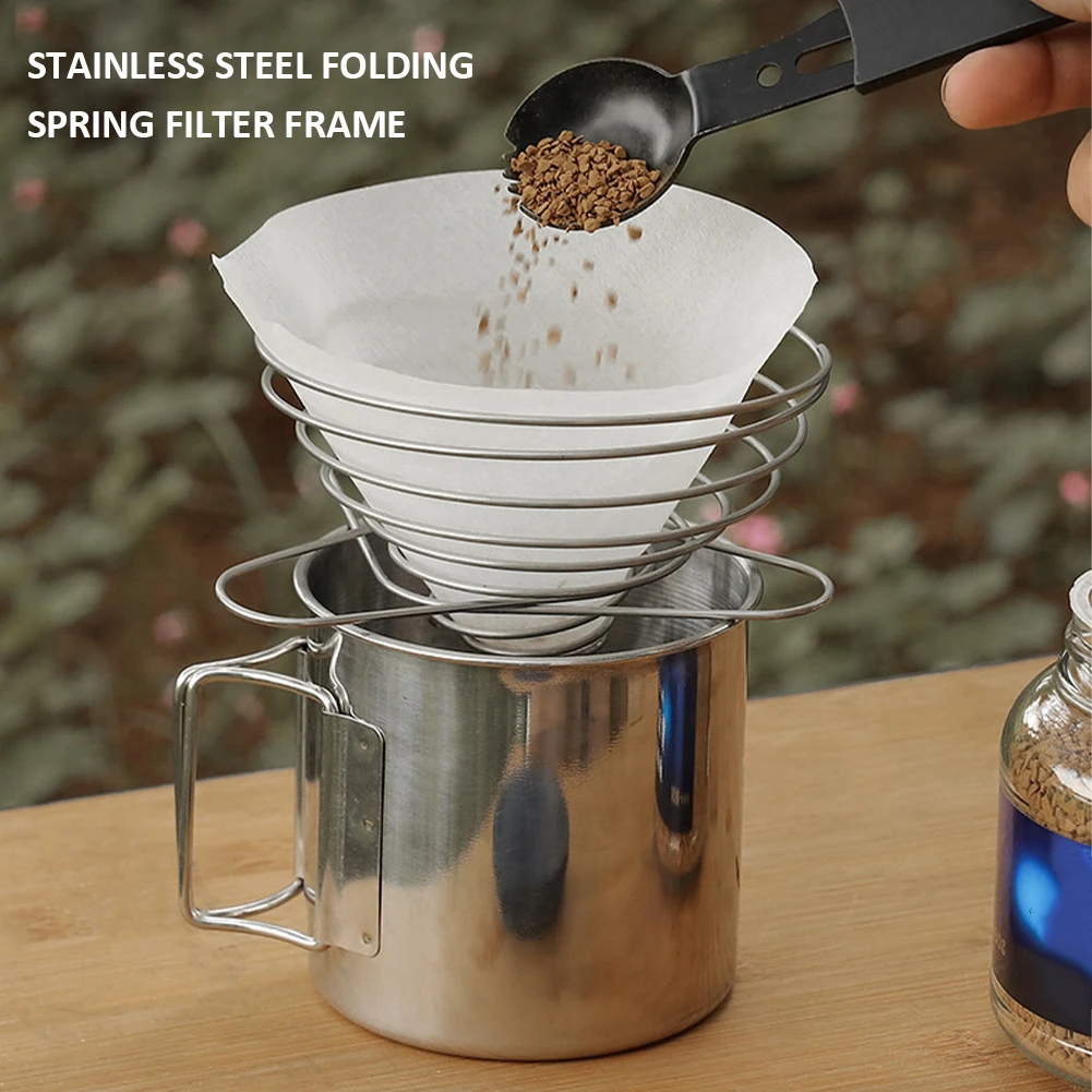 Hot Sale Collapsible Coffee Filter Cup Spring Stainless Steel 2-4 Cups Portable Coffee Dripper Filter Holder Kitchen CampingTool
Hot Sale Collapsible Coffee Filter Cup Spring Stainless Steel 2-4 Cups Portable Coffee Dripper Filter Holder Kitchen CampingTool