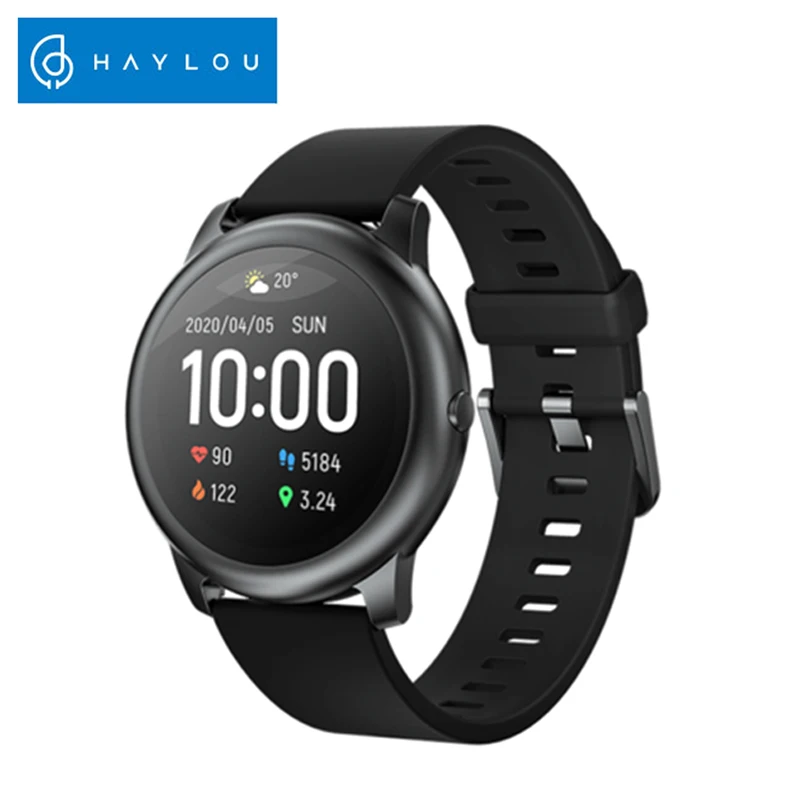 Смарт часы Haylou Solar для iOS и Android экран 1 28 дюйма аккумулятор 340 мАч Bluetooth