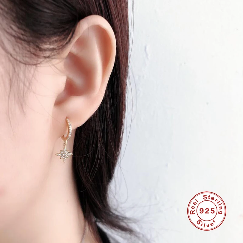 Hoop Earrings 925 Sterling Silver Diamond Zircon Star Moon Charm Earrings Charm Women Huggies Earrings Buckle Jewelry Gift
Hoop Earrings 925 Sterling Silver Diamond Zircon Star Moon Charm Earrings Charm Women Huggies Earrings Buckle Jewelry Gift
