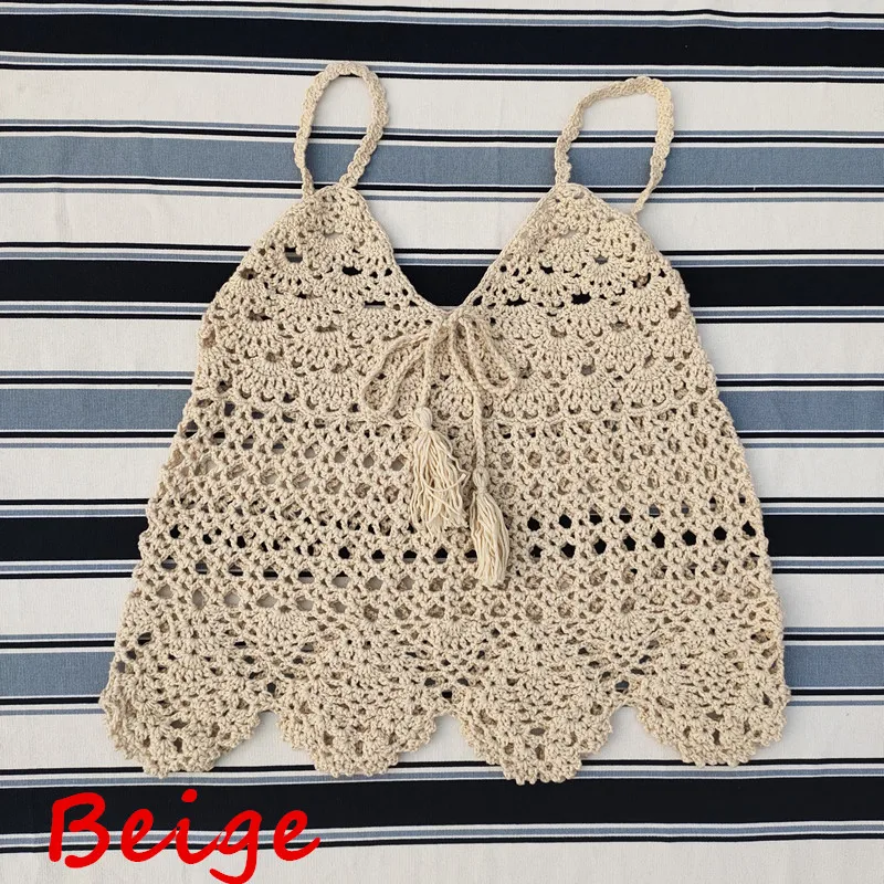 3 Color Crochet crop top Women summer boho beach Bikini cover up festival clothing
3 Color Crochet crop top Women summer boho beach Bikini cover up festival clothing