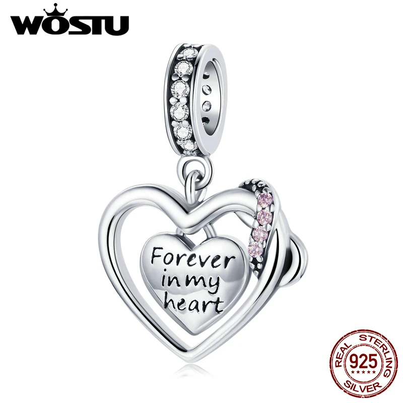 WOSTU 925 Sterling Silver Charm Infinite Love Bead Double-Circled Heart-shaped Pendant Fit Original Bracelet DIY Jewelry CTC482
WOSTU 925 Sterling Silver Charm Infinite Love Bead Double-Circled Heart-shaped Pendant Fit Original Bracelet DIY Jewelry CTC482
