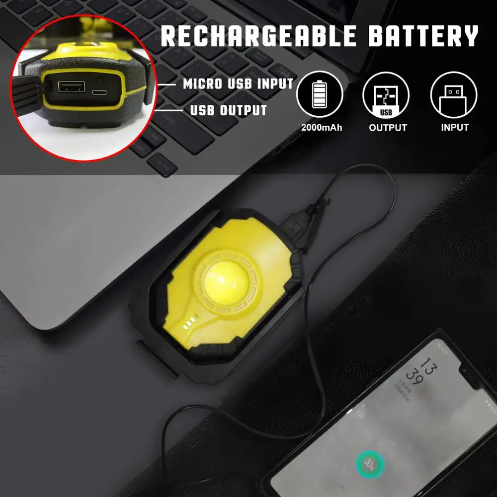 2000LM COB LED Emergency Spotlight Handheld Hunting Flashlight 2000mAh 18650 Work Light 360 Inspection Lamp Camping Lantern
2000LM COB LED Emergency Spotlight Handheld Hunting Flashlight 2000mAh 18650 Work Light 360 Inspection Lamp Camping Lantern