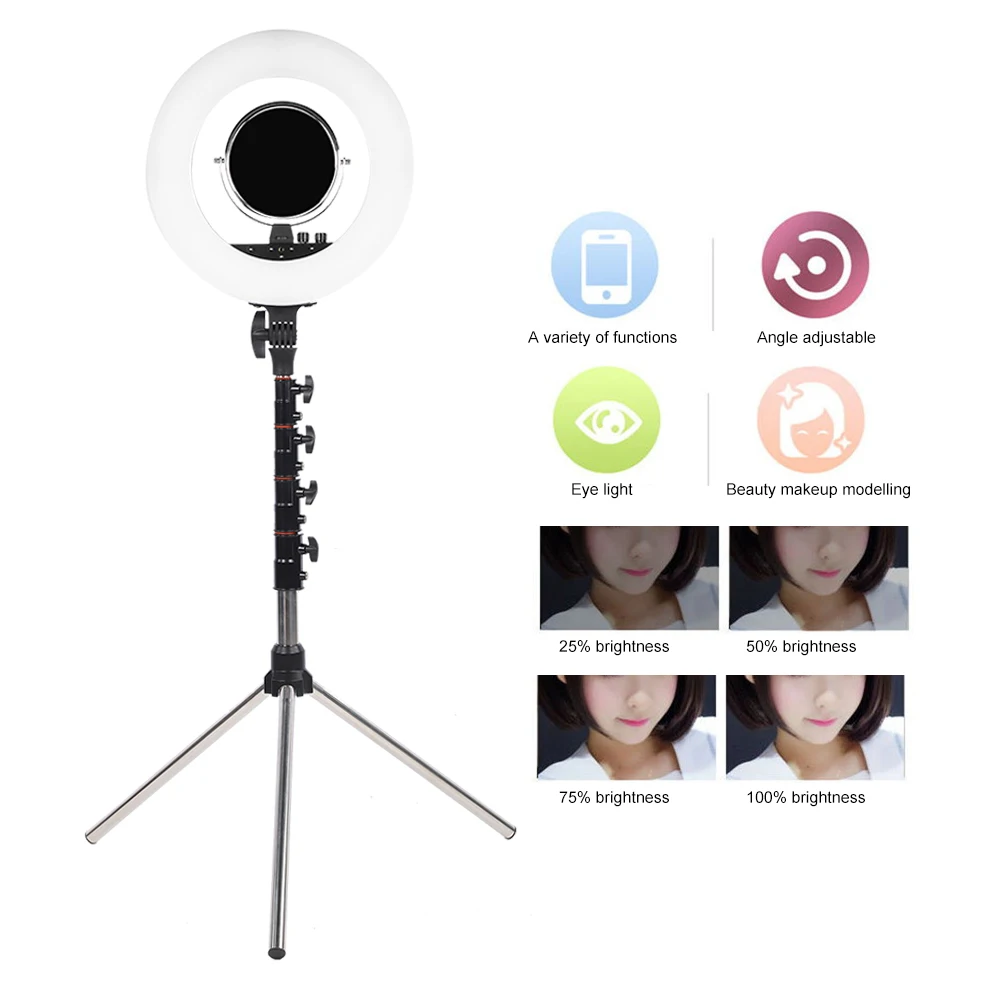 18in LED Dimmable Live Streaming Ring Light Photography Selfie Cosmetic Fill Light
18in LED Dimmable Live Streaming Ring Light Photography Selfie Cosmetic Fill Light