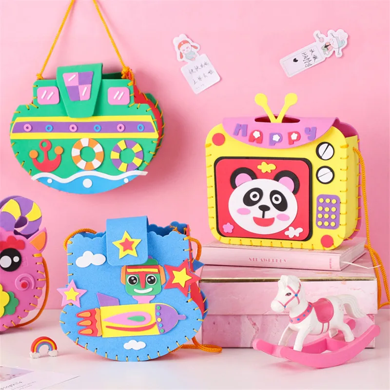 Children's Cartoon Diy Hand-sewn Bag Puzzle Non-woven Material Bag Toy Three-dimensional Bag Student Handmade Lesson Kid Gift
Children's Cartoon Diy Hand-sewn Bag Puzzle Non-woven Material Bag Toy Three-dimensional Bag Student Handmade Lesson Kid Gift