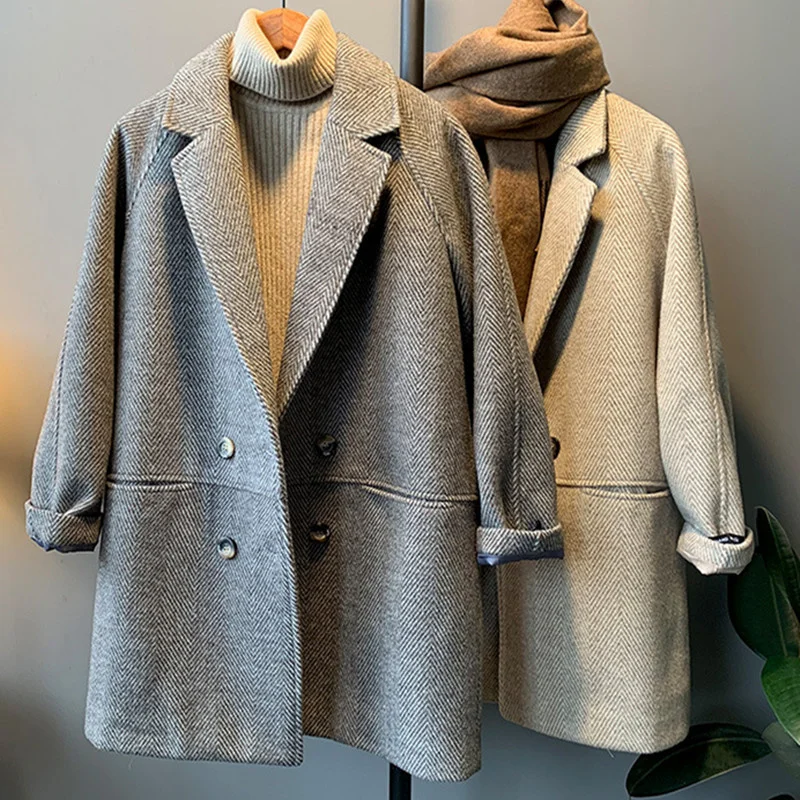 Temperament Thick Woolen Coat Women's Autumn/winter 2021 New Korean Style Loose Mid-length Coat Wn*
Temperament Thick Woolen Coat Women's Autumn/winter 2021 New Korean Style Loose Mid-length Coat Wn*