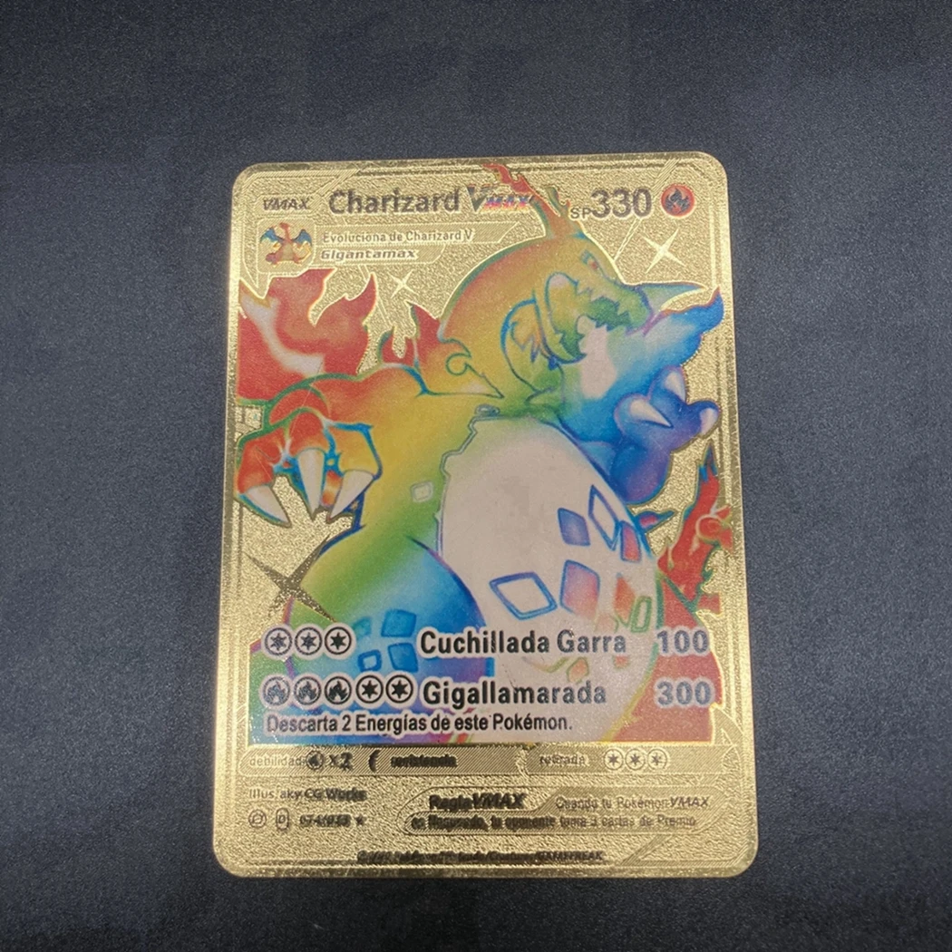 TAKARA TOMY Pokemon Metal Card Game Anime Battle Cards Gold Charizard Pikachu Collection Card Action Figure Model Child Toy Gift
TAKARA TOMY Pokemon Metal Card Game Anime Battle Cards Gold Charizard Pikachu Collection Card Action Figure Model Child Toy Gift
