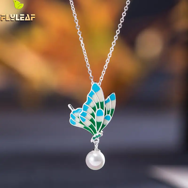 Retro Freshwater Pearl Enamel Butterfly Necklace For Women 925 Sterling Silver Female Chinese Style Vintage Jewelry Handmade
Retro Freshwater Pearl Enamel Butterfly Necklace For Women 925 Sterling Silver Female Chinese Style Vintage Jewelry Handmade