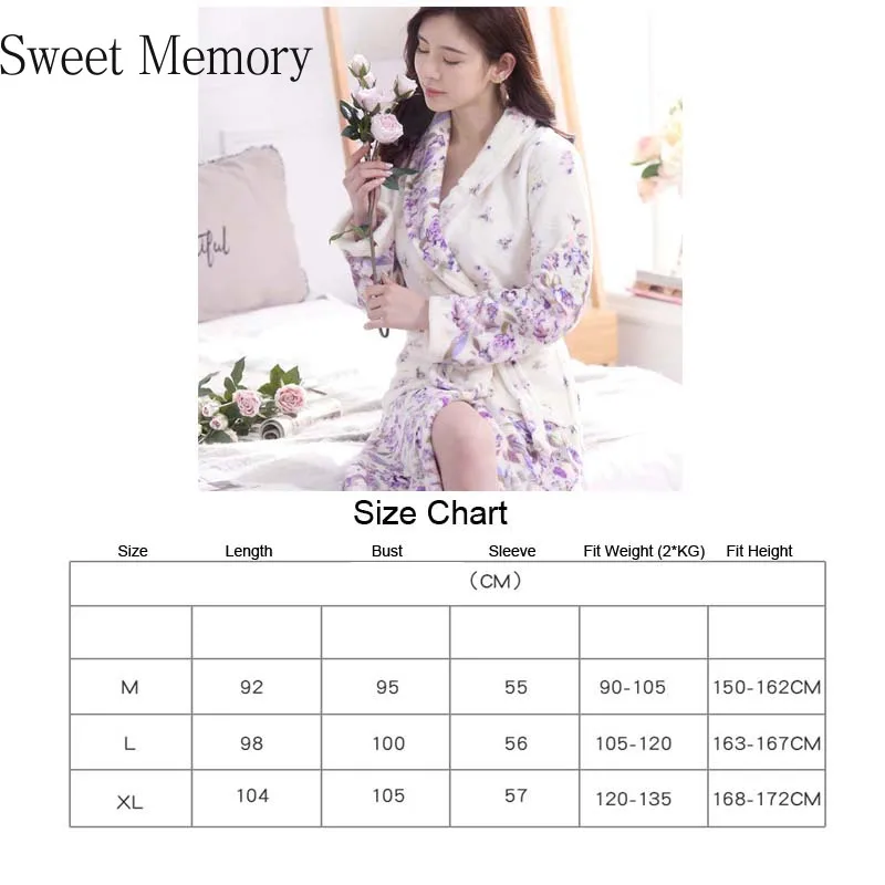 2020 Sweet Memory Winter Warm Pijamas Women Robes Nightdress Sleepwear Girl Pajamas Home Dress Night-robe Hotel Bathrobe
2020 Sweet Memory Winter Warm Pijamas Women Robes Nightdress Sleepwear Girl Pajamas Home Dress Night-robe Hotel Bathrobe