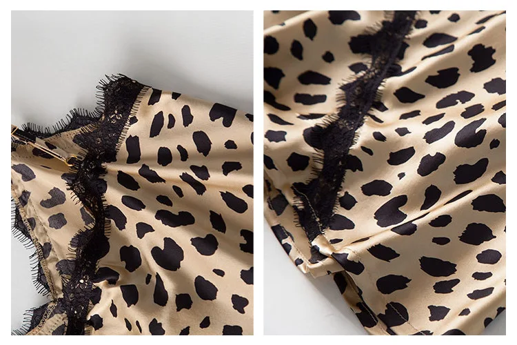 Leopard Print Lace Camisole Print Camisole Diagonal Cut Design Silk Slim Camisole Vest for Inner and Outer Wear
Leopard Print Lace Camisole Print Camisole Diagonal Cut Design Silk Slim Camisole Vest for Inner and Outer Wear