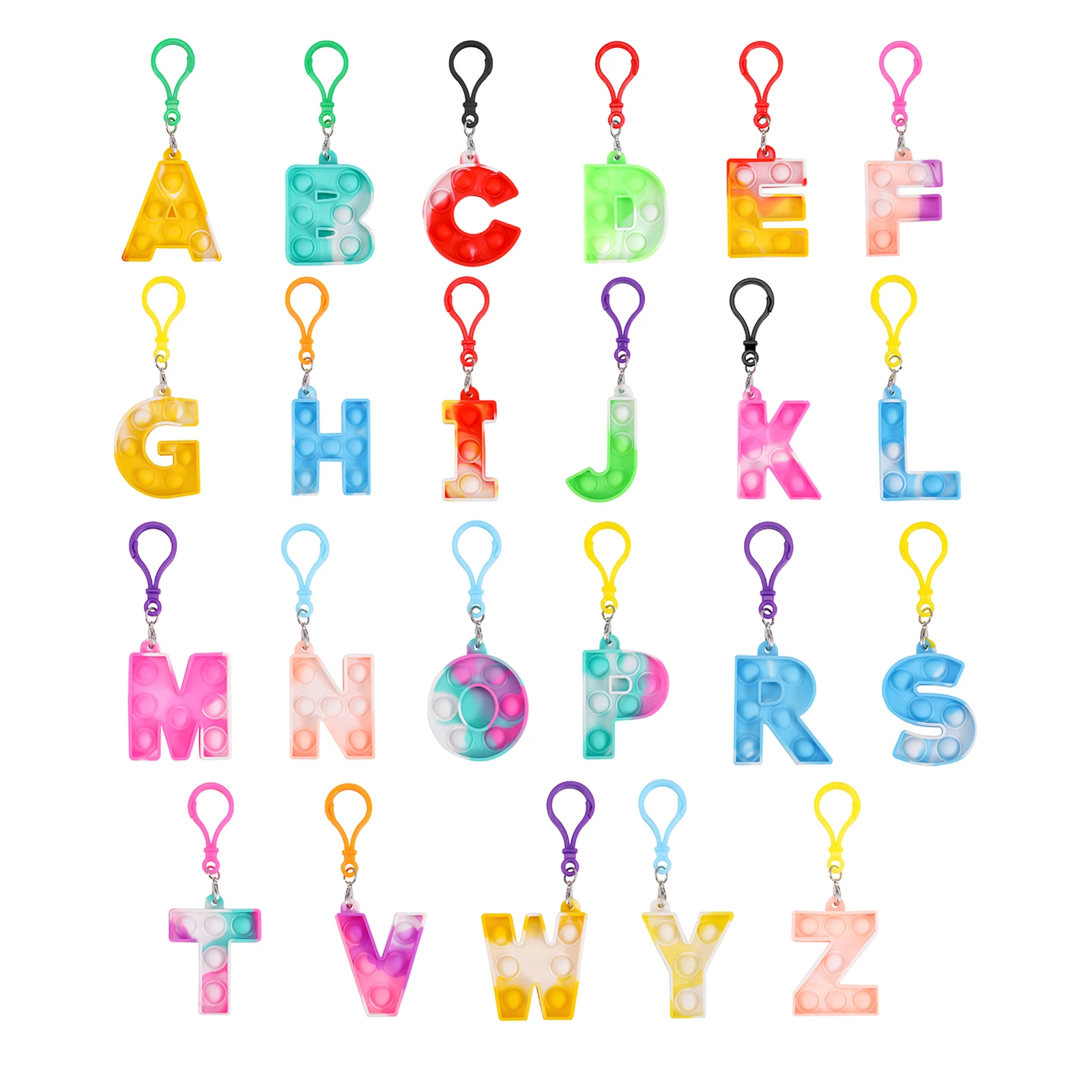 Children DIY Push It Bubble Silicone Toy Bag Ornaments 26-letter Puzzle Decompression Keychain Kids Birthday Gifts
Children DIY Push It Bubble Silicone Toy Bag Ornaments 26-letter Puzzle Decompression Keychain Kids Birthday Gifts