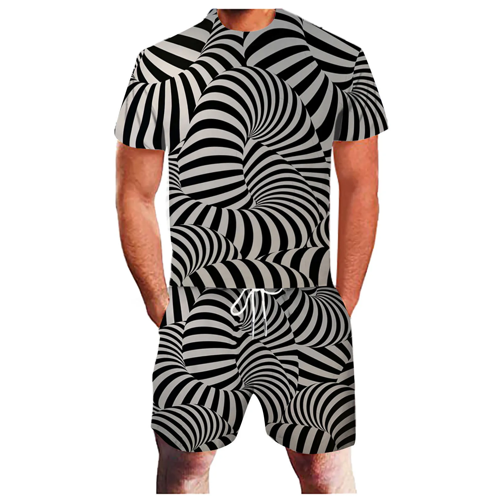 Outdoor Men's Suit T-shirt Beach Shorts Two-piece Sets 3d Abstract Men's Clothing Suit Large Size Summer Fitness Running Sets
Outdoor Men's Suit T-shirt Beach Shorts Two-piece Sets 3d Abstract Men's Clothing Suit Large Size Summer Fitness Running Sets