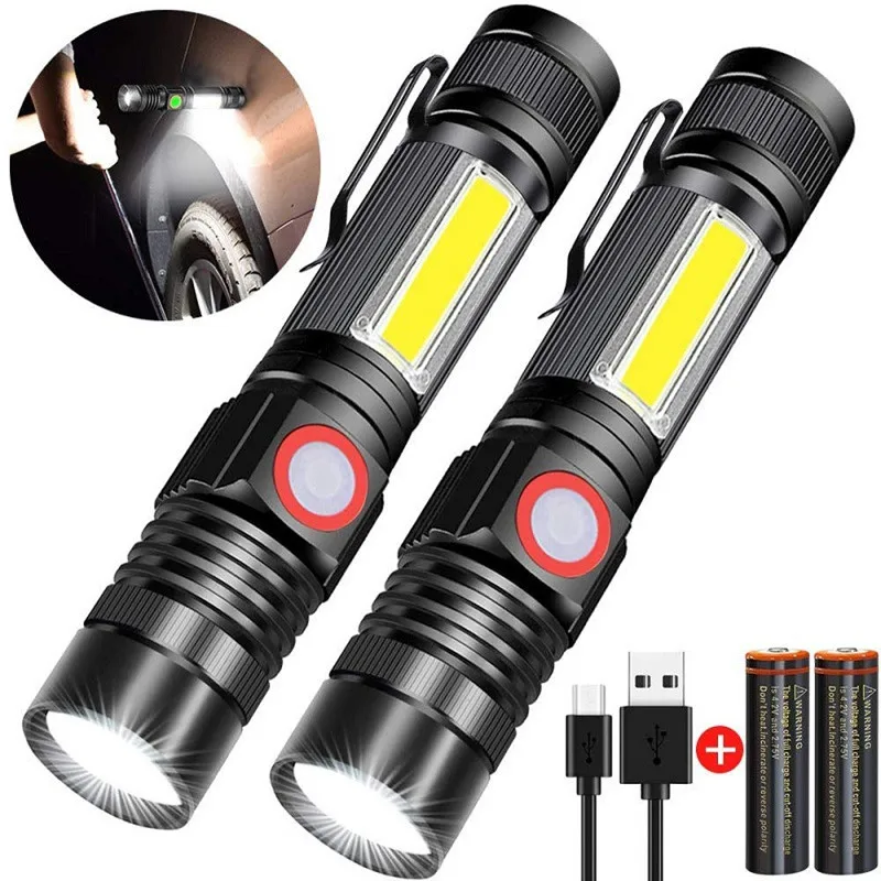 LED Flashlight Rechargeable Super Bright Magnetic Work Light Torch Clip Waterproof Zoomable Pocket Tactical Outdoor Emergency
LED Flashlight Rechargeable Super Bright Magnetic Work Light Torch Clip Waterproof Zoomable Pocket Tactical Outdoor Emergency