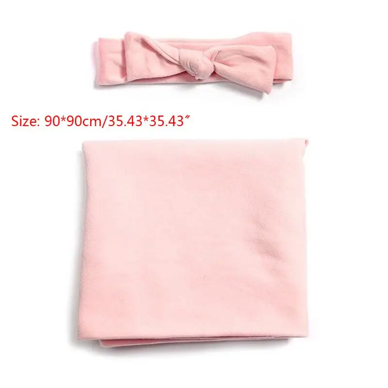 2 Pcs/set Simple Solid Color Baby Blanket Headband Set Newborn Swaddle Wrap Towel Bow-knot Hair Band Photo Props
2 Pcs/set Simple Solid Color Baby Blanket Headband Set Newborn Swaddle Wrap Towel Bow-knot Hair Band Photo Props