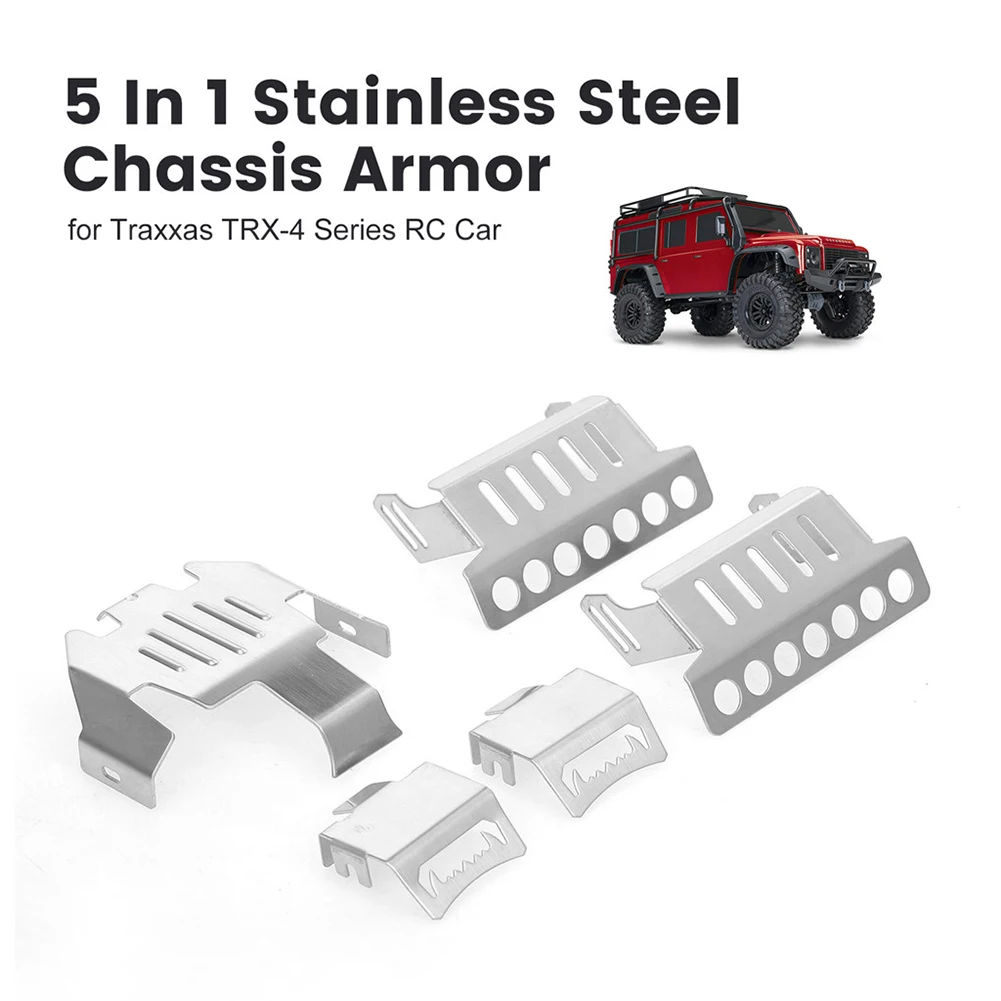 5 in 1 Stainless Steel Chassis Armor Protection Plate Easy Installation RC Car Spares Chassis Armor for Traxxas Series RC Cars
5 in 1 Stainless Steel Chassis Armor Protection Plate Easy Installation RC Car Spares Chassis Armor for Traxxas Series RC Cars