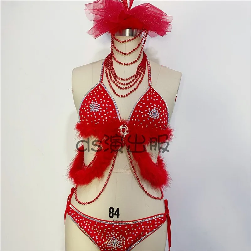 Ночной клуб DJDS; Пикантные туфли с красной бикини костюм перо Стразы сценический костюм для женщин Pole/джазовый танцевальный костюм Gogo танцев... 
Ночной клуб DJDS; Пикантные туфли с красной бикини костюм перо Стразы сценический костюм для женщин Pole/джазовый танцевальный костюм Gogo танцев...