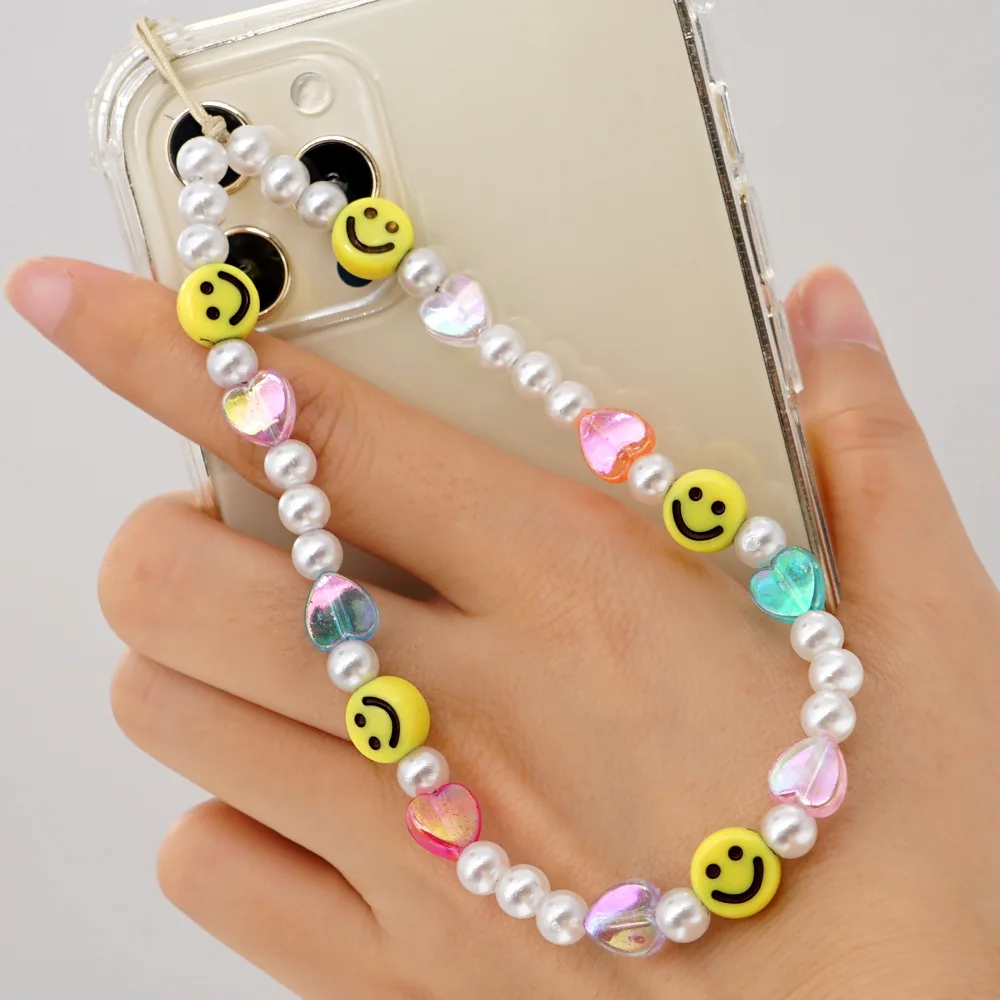 Fashion Glass Flower Bead Mobile Phone Chain Imitation Pearl Strap Anti-Lost Phone Case Hanging Cord For Women Summer Jewelry
Fashion Glass Flower Bead Mobile Phone Chain Imitation Pearl Strap Anti-Lost Phone Case Hanging Cord For Women Summer Jewelry