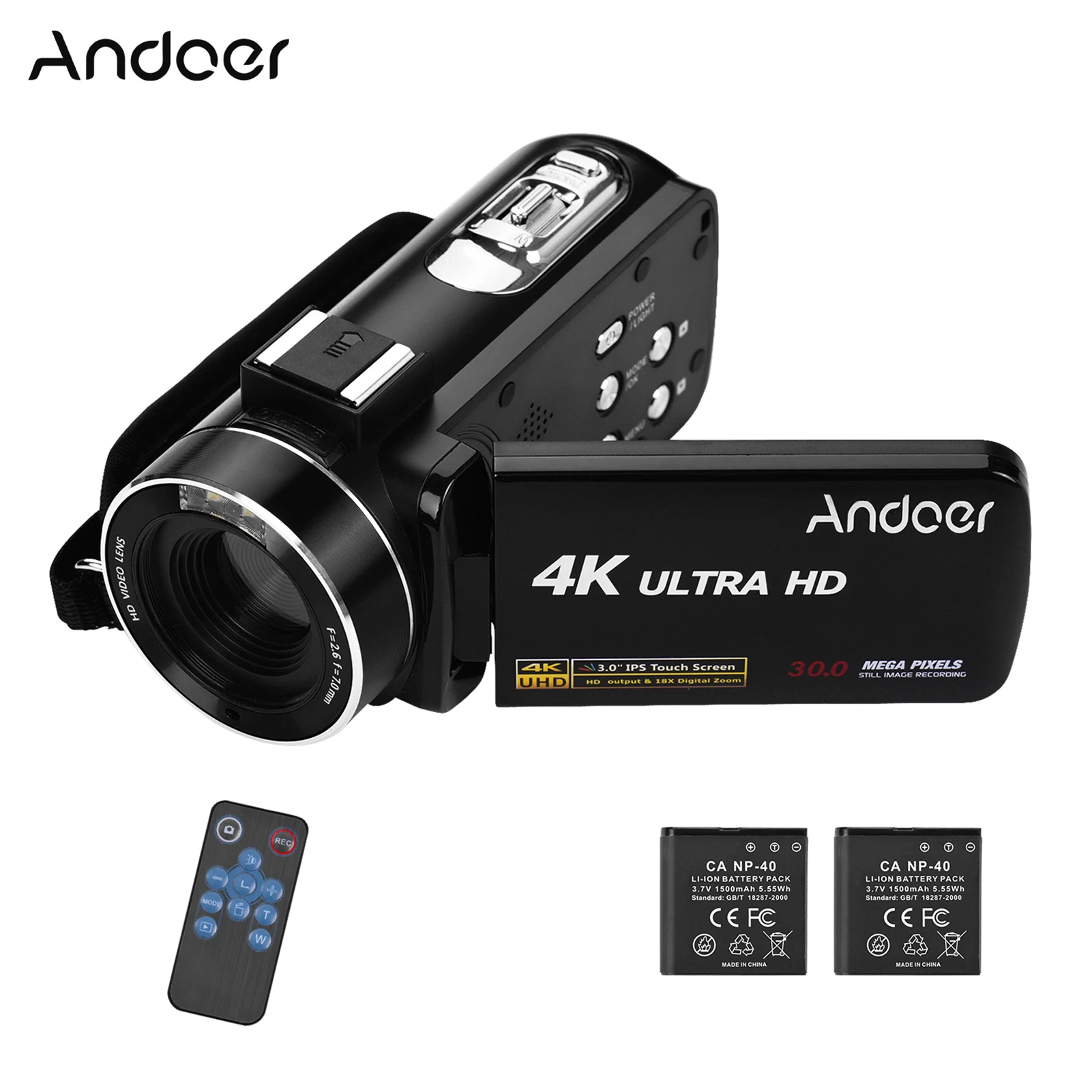 Цифровая видеокамера Andoer 4K Ultra HD, видеокамера 3,0 дюйма IPS монитор, ручной DV с горячим башмаком для монтажа микрофона
Цифровая видеокамера Andoer 4K Ultra HD, видеокамера 3,0 дюйма IPS монитор, ручной DV с горячим башмаком для монтажа микрофона