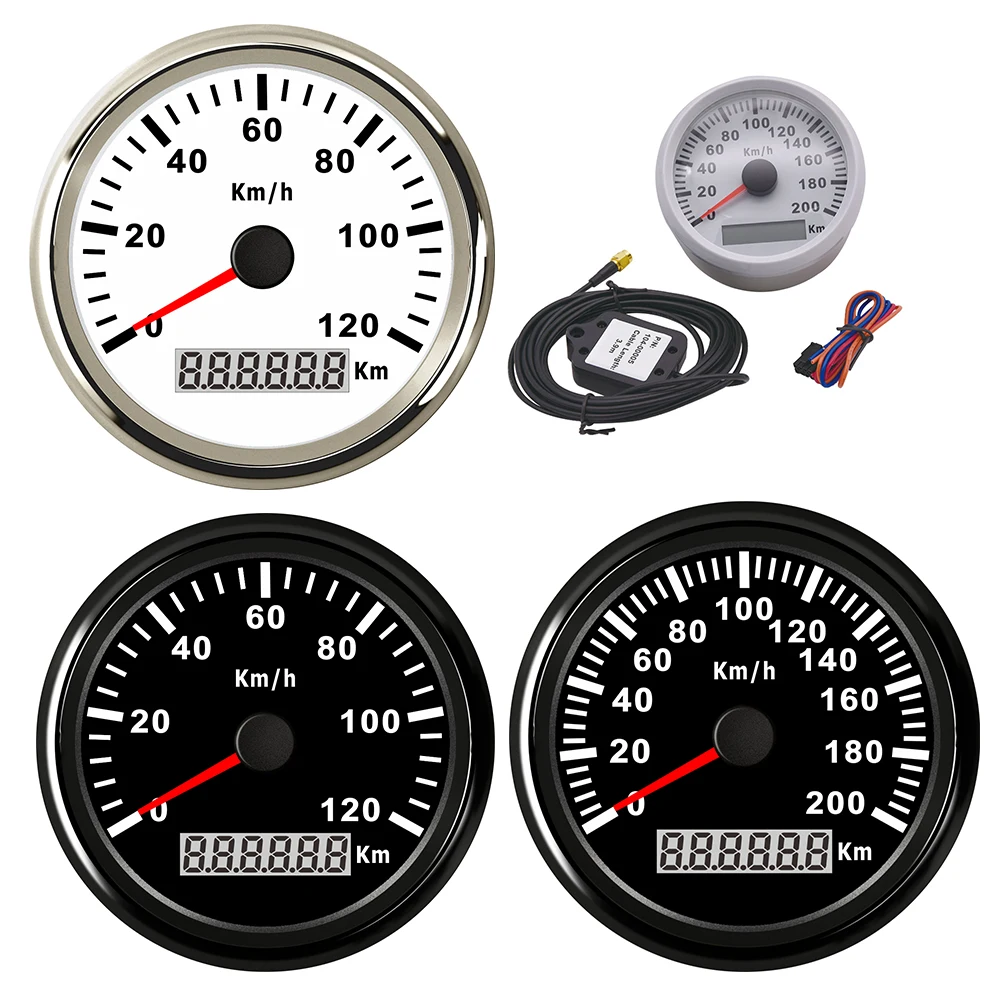 85mm GPS Speedometer Gauge Waterproof Car Truck Boat Motor Auto Tacho Gauge 120km/h 200km/h Tachometer 9-32V with GPS Antenna
85mm GPS Speedometer Gauge Waterproof Car Truck Boat Motor Auto Tacho Gauge 120km/h 200km/h Tachometer 9-32V with GPS Antenna