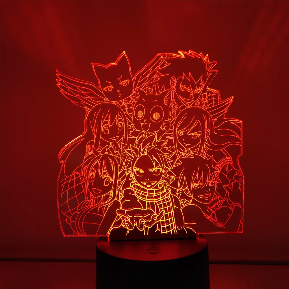 Аниме фигурки Moogle Lampara Final Fantasy изменение цвета 3D DIY ночные светильники модель