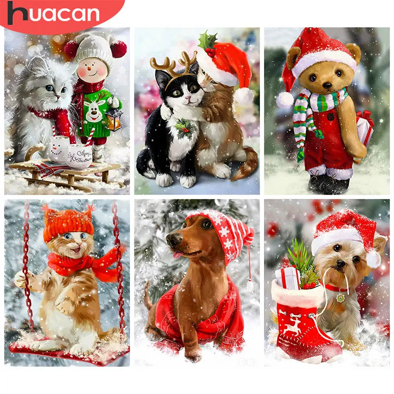 HUACAN 5D DIY Diamond Painting Cat Mosaic Christmas Full Square/Round Diamond Embroidery Animal Needlework Home Decor
HUACAN 5D DIY Diamond Painting Cat Mosaic Christmas Full Square/Round Diamond Embroidery Animal Needlework Home Decor