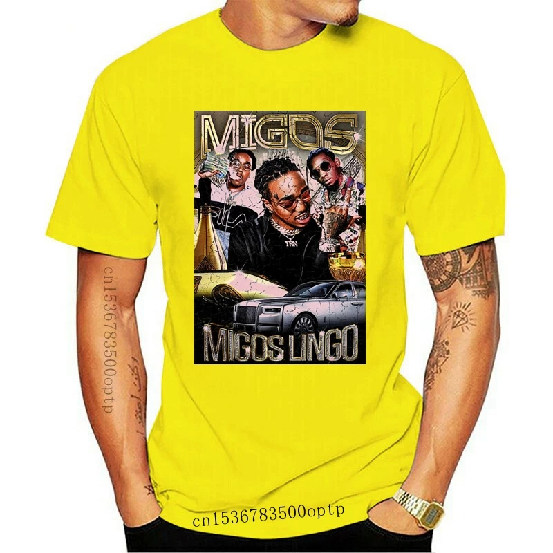 Новинка, Хлопковая мужская футболка Migos Quavo в стиле хип-хоп, рэп, модная футболка 2021
Новинка, Хлопковая мужская футболка Migos Quavo в стиле хип-хоп, рэп, модная футболка 2021