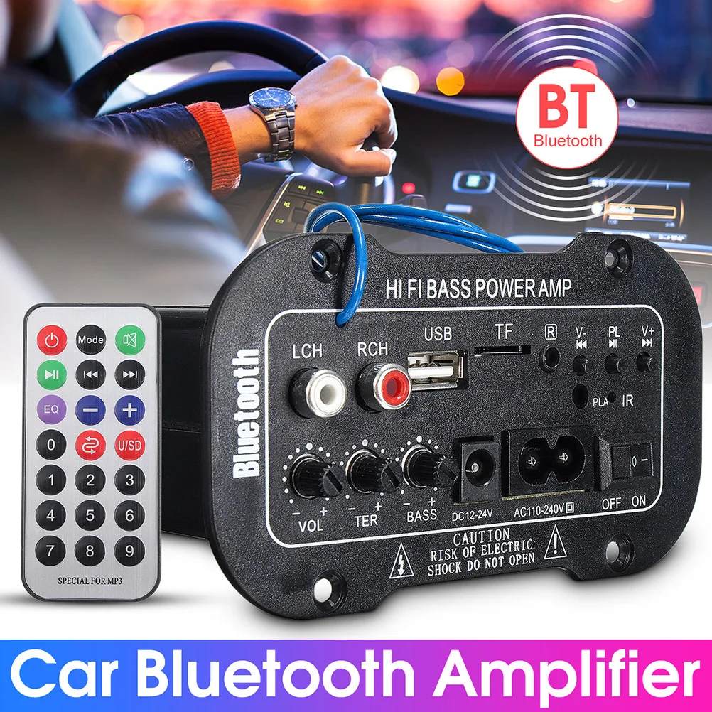 5 Inch Car Digital Amplifier Bluetooth Amplifier HiFi Bass Power AMP Stereo USB TF Remote Car Home Accessories
5 Inch Car Digital Amplifier Bluetooth Amplifier HiFi Bass Power AMP Stereo USB TF Remote Car Home Accessories
