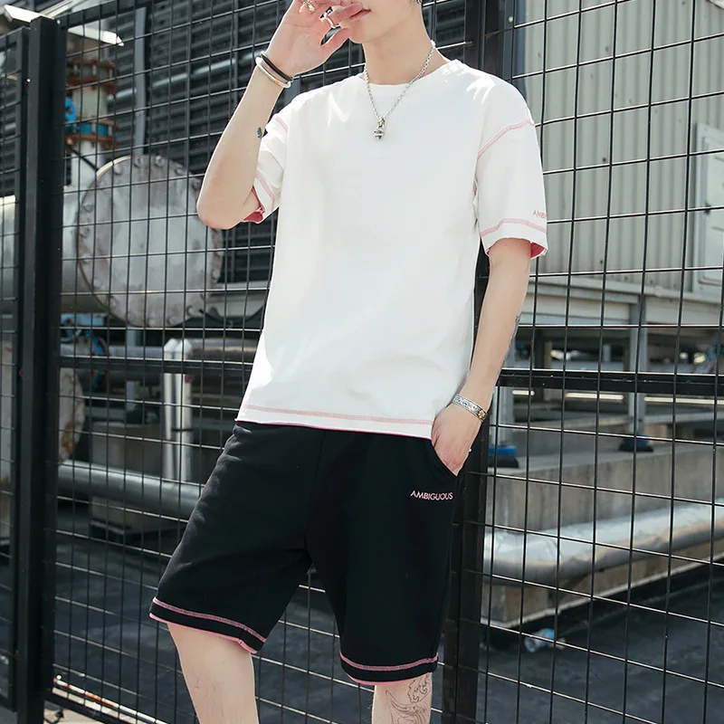 Men's sportswear men's summer half sleeve personalized Top Men's trend loose sweater men's Korean lazy round neck
Men's sportswear men's summer half sleeve personalized Top Men's trend loose sweater men's Korean lazy round neck