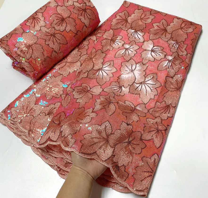 OK6052 Nigerian Net Lace With Sequins Fabrics For Party Dresses 2021 Bright Color
OK6052 Nigerian Net Lace With Sequins Fabrics For Party Dresses 2021 Bright Color
