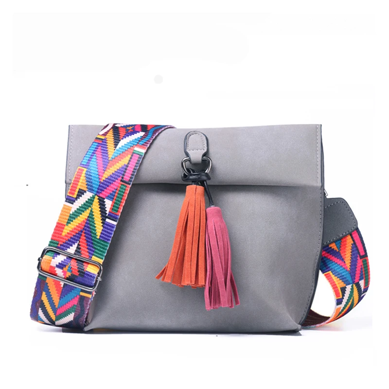 Women Messenger Bag Crossbody Bag tassel Shoulder Bags Female Designer Handbags Women bags with colorful strap
Women Messenger Bag Crossbody Bag tassel Shoulder Bags Female Designer Handbags Women bags with colorful strap
