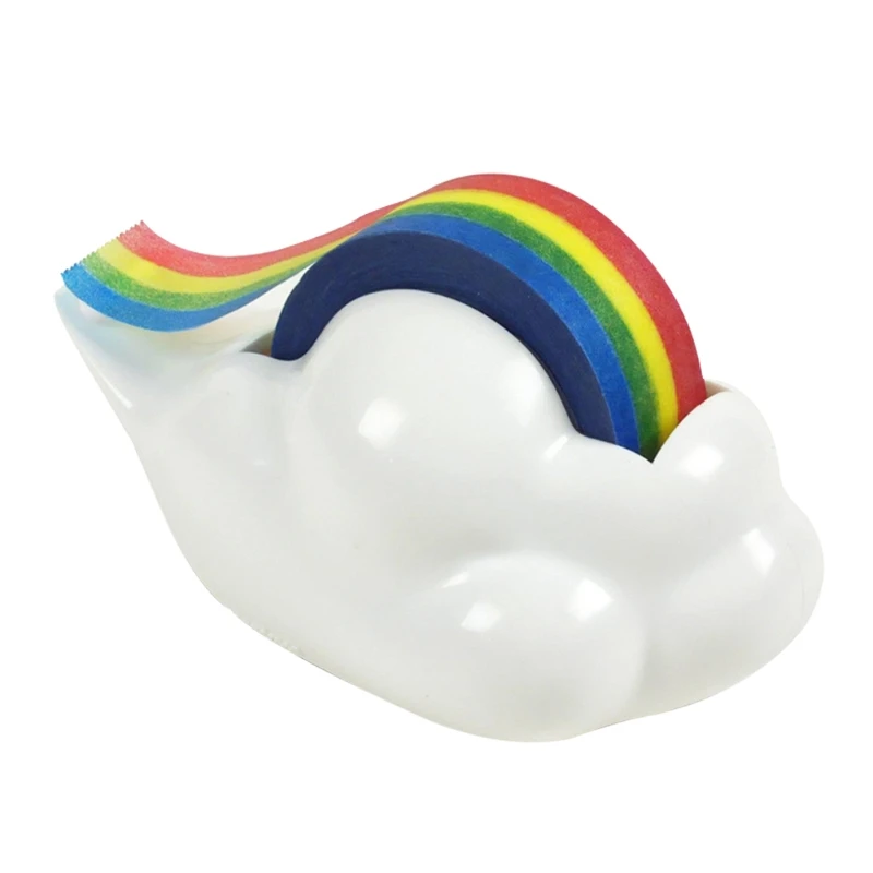 Kawaii Rainbow Masking Tape Dispenser Decorative Desk Organizer for Art DIY Crafts Planners Scrapbook Card Gift Wrapping
Kawaii Rainbow Masking Tape Dispenser Decorative Desk Organizer for Art DIY Crafts Planners Scrapbook Card Gift Wrapping