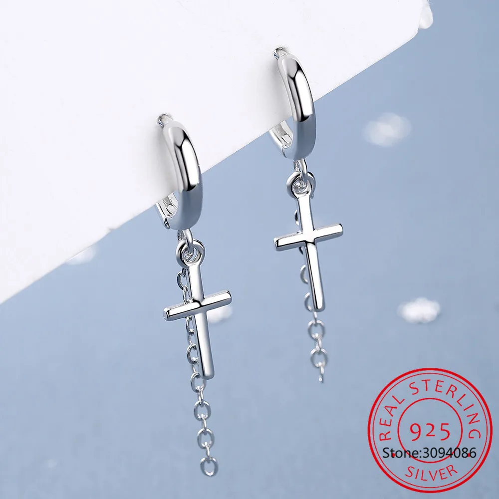 Personality Cross Pendant Hoop Earring 925 Sterling Silver Hypoallergenic Ear Jewelry For Women Men Gifts S-E1102
Personality Cross Pendant Hoop Earring 925 Sterling Silver Hypoallergenic Ear Jewelry For Women Men Gifts S-E1102