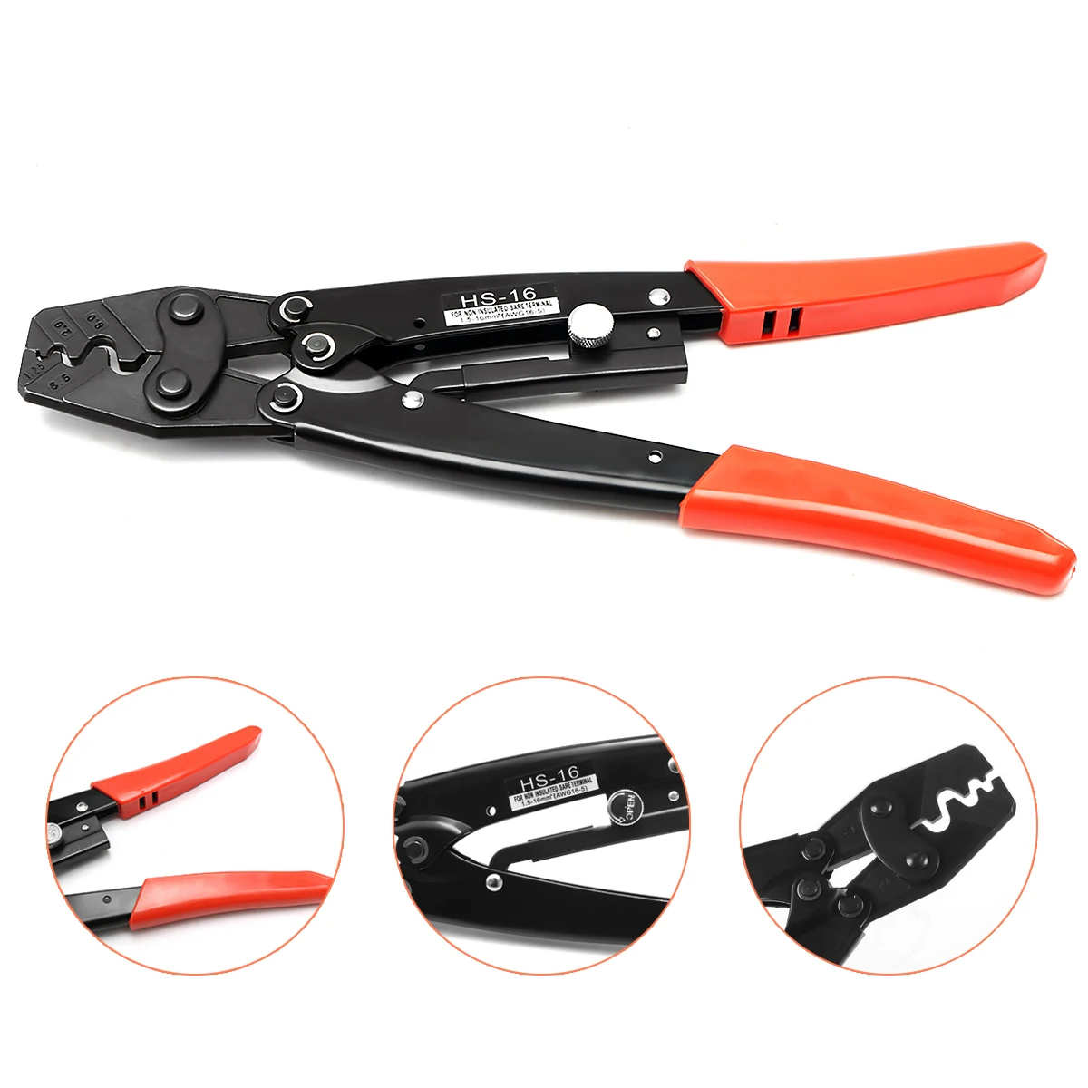HS-16 Crimping Pliers Cable Lug Crimper Tool Bare Terminal Wire Plier Cutter 1.25-16 Square Millimeter Cutters Cutting Hand Tool
HS-16 Crimping Pliers Cable Lug Crimper Tool Bare Terminal Wire Plier Cutter 1.25-16 Square Millimeter Cutters Cutting Hand Tool