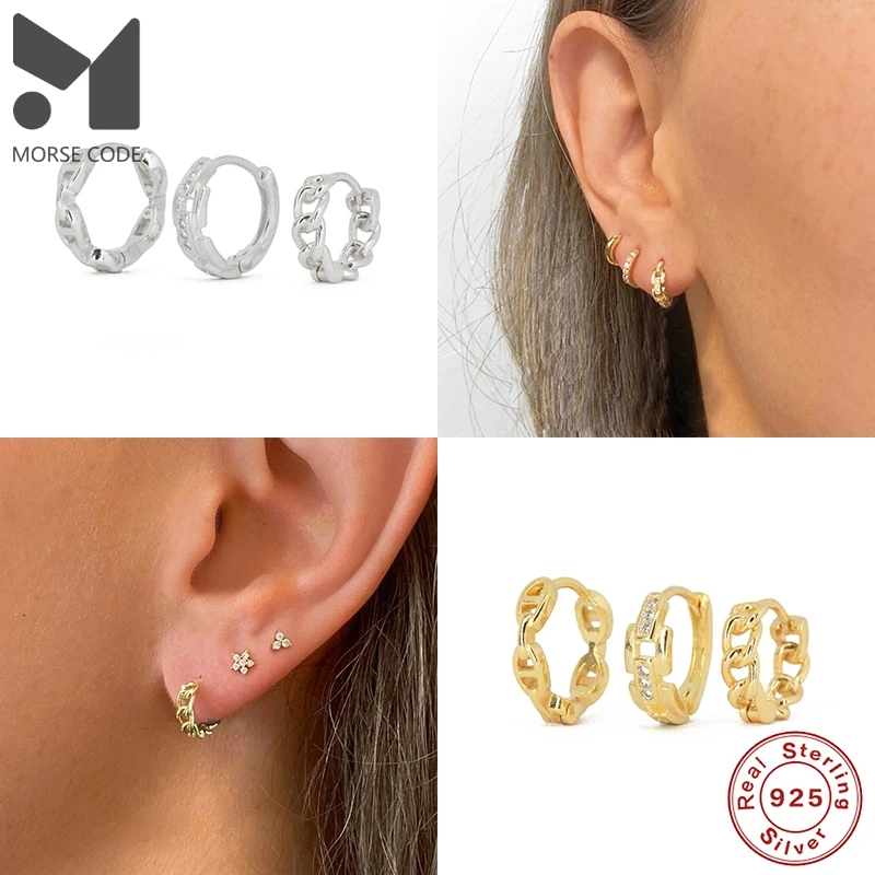 MC 3 pcs / Set Sterling Silver Huggie Earrings Hollow Twist Zircon 6 7 8 mm PendientesPlata925 Delicate Women Earring Hoops
MC 3 pcs / Set Sterling Silver Huggie Earrings Hollow Twist Zircon 6 7 8 mm PendientesPlata925 Delicate Women Earring Hoops