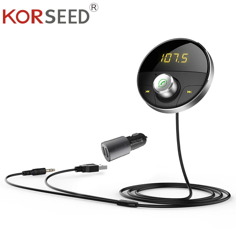 KORSEED Bluetooth AUX Adapter in Car Handsfree Kit BT 5.0 Audio Receiver for Auto Phone Hands Free Carkit FM Transmitter
KORSEED Bluetooth AUX Adapter in Car Handsfree Kit BT 5.0 Audio Receiver for Auto Phone Hands Free Carkit FM Transmitter