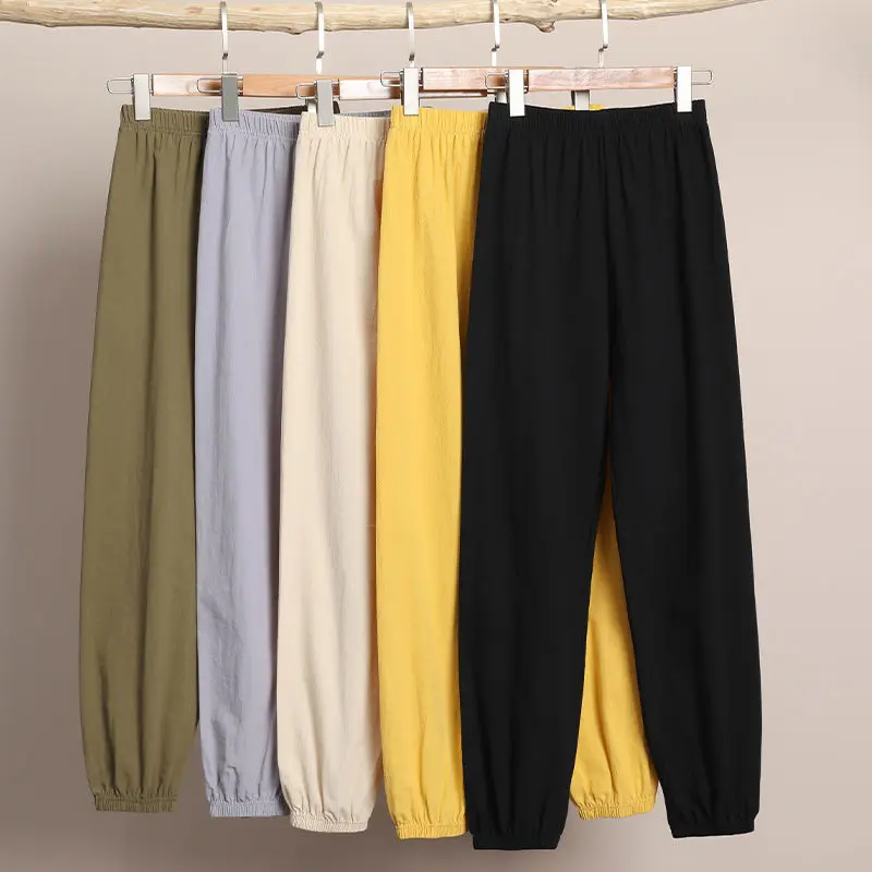 Spring Summer Cotton Linen Harem Pants Candy Colors Elastic Waist Ankle-Length Pants Women Casual Trousers Streetwear Mom Pants
Spring Summer Cotton Linen Harem Pants Candy Colors Elastic Waist Ankle-Length Pants Women Casual Trousers Streetwear Mom Pants