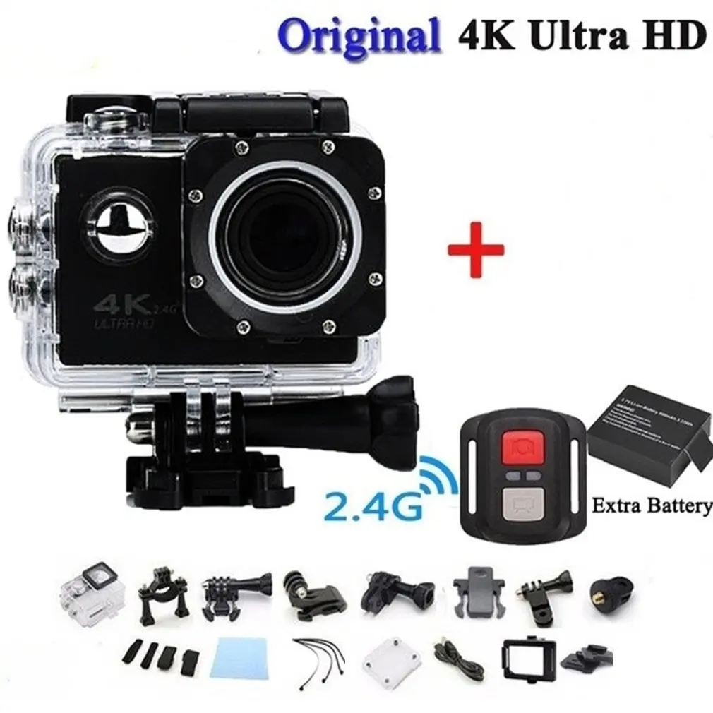 Профессиональная спортивная Экшн камера 4k видеокамера Wi Fi Ultra Hd 16mp DVR Спортивная