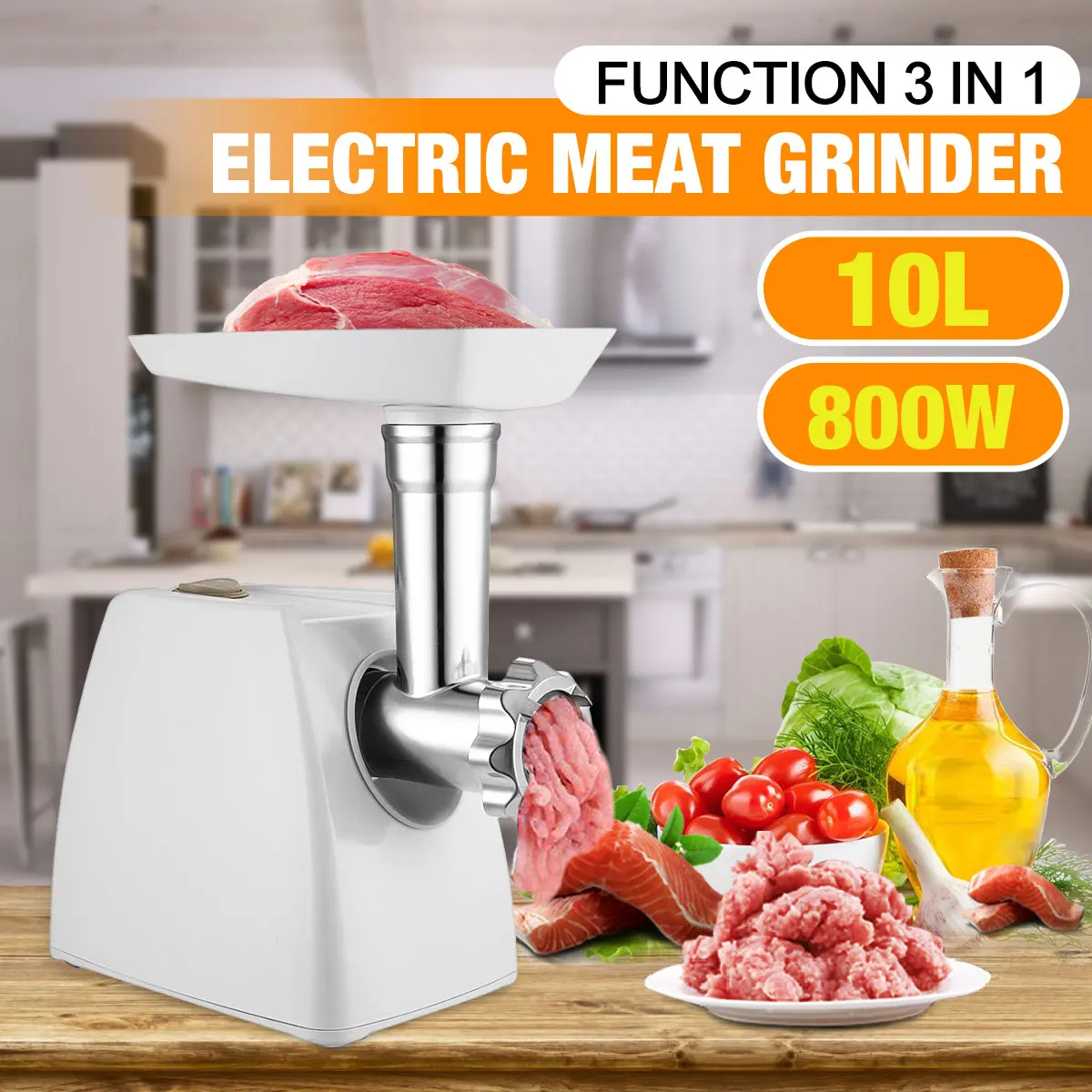 800W 220V Electric Meat Grinders Home Sausage Stuffer Stainless Steel Meat Mincer Heavy Duty Household Powerful Meat Mincer
800W 220V Electric Meat Grinders Home Sausage Stuffer Stainless Steel Meat Mincer Heavy Duty Household Powerful Meat Mincer